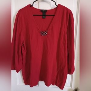 Lane Bryant 18/20 red sweater with gems
